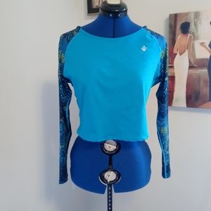 Workout Empire Blue Crop Top sz L
